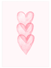 Pink Hearts - Art Print